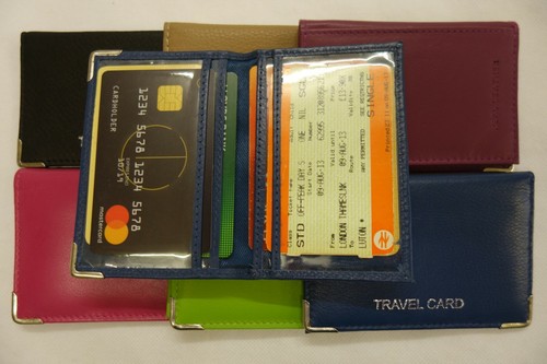 Leather travel pass bus - pass,