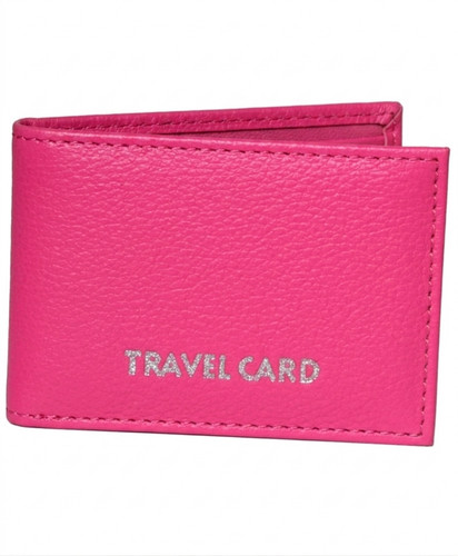 Leather travel card holder - leather,