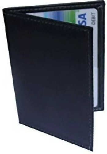 Faux leather travel card - leather,
