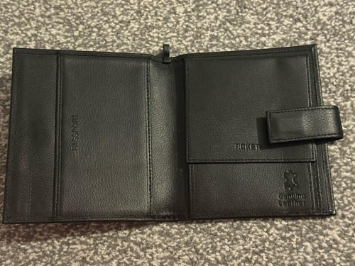 Black genuine leather travel - genuine,