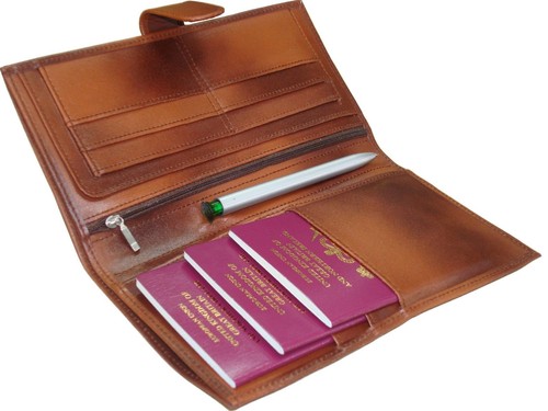 Travel wallet leather multi - travel,
