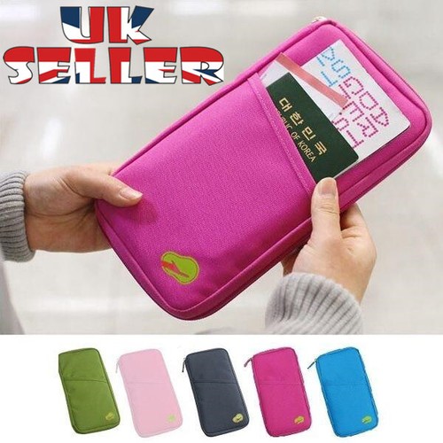Travel passport wallet zipped - passport,