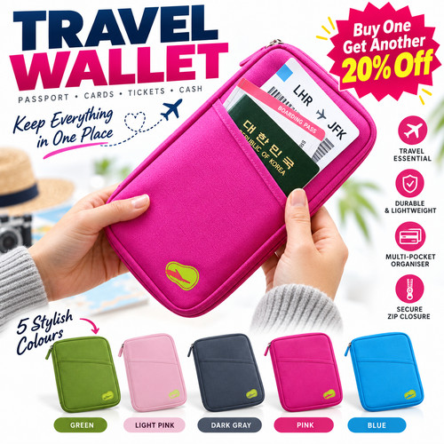 Travel passport wallet - passport,